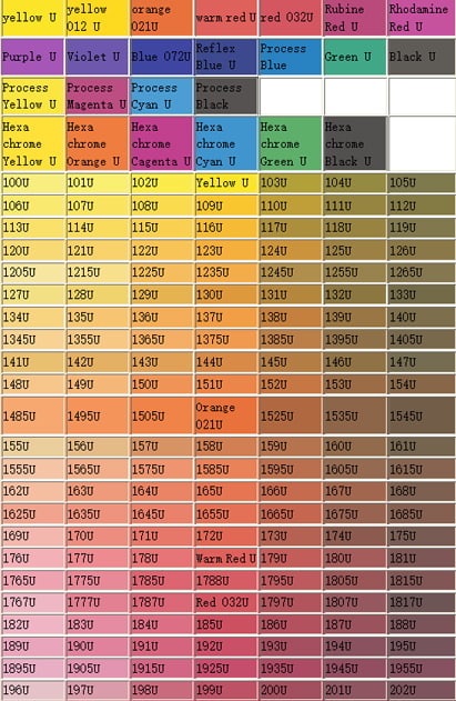 U Side Effect E-Version of PANTONE International Color Card